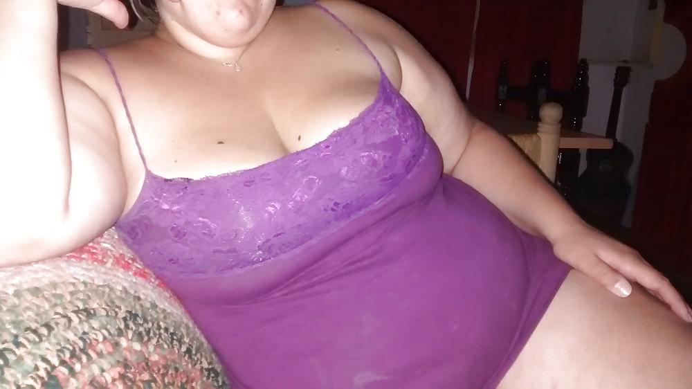 7P Ssbbw laura in violet  dress...