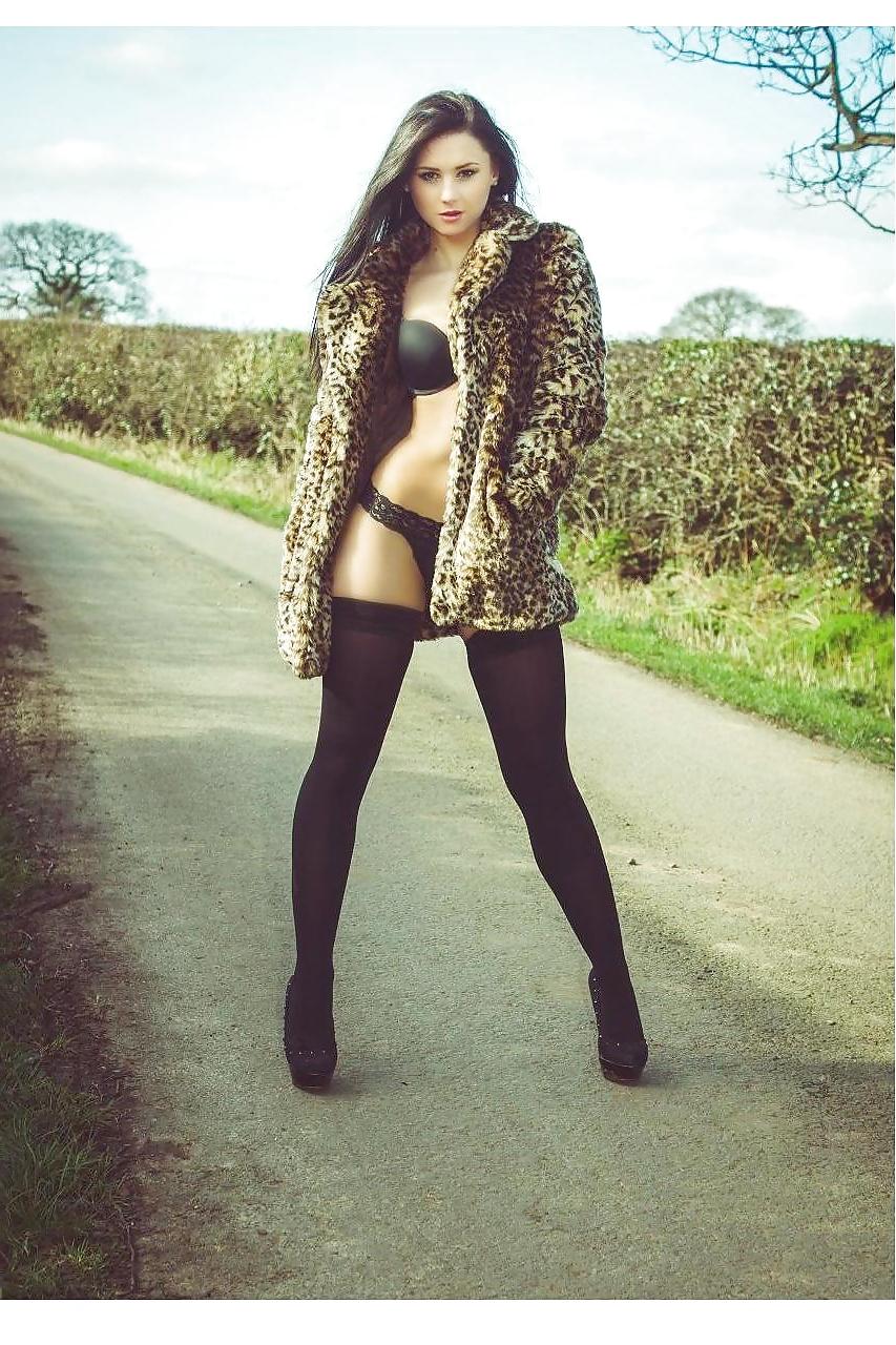 18P Sexy Women in Coat & Little Else