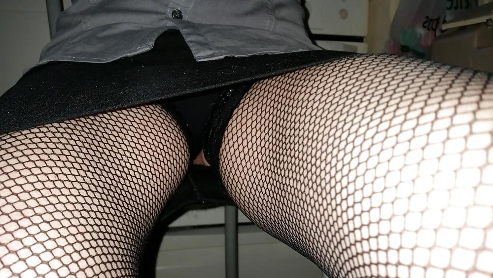 25P French hairy mature wife with pantihose, upskirts 3