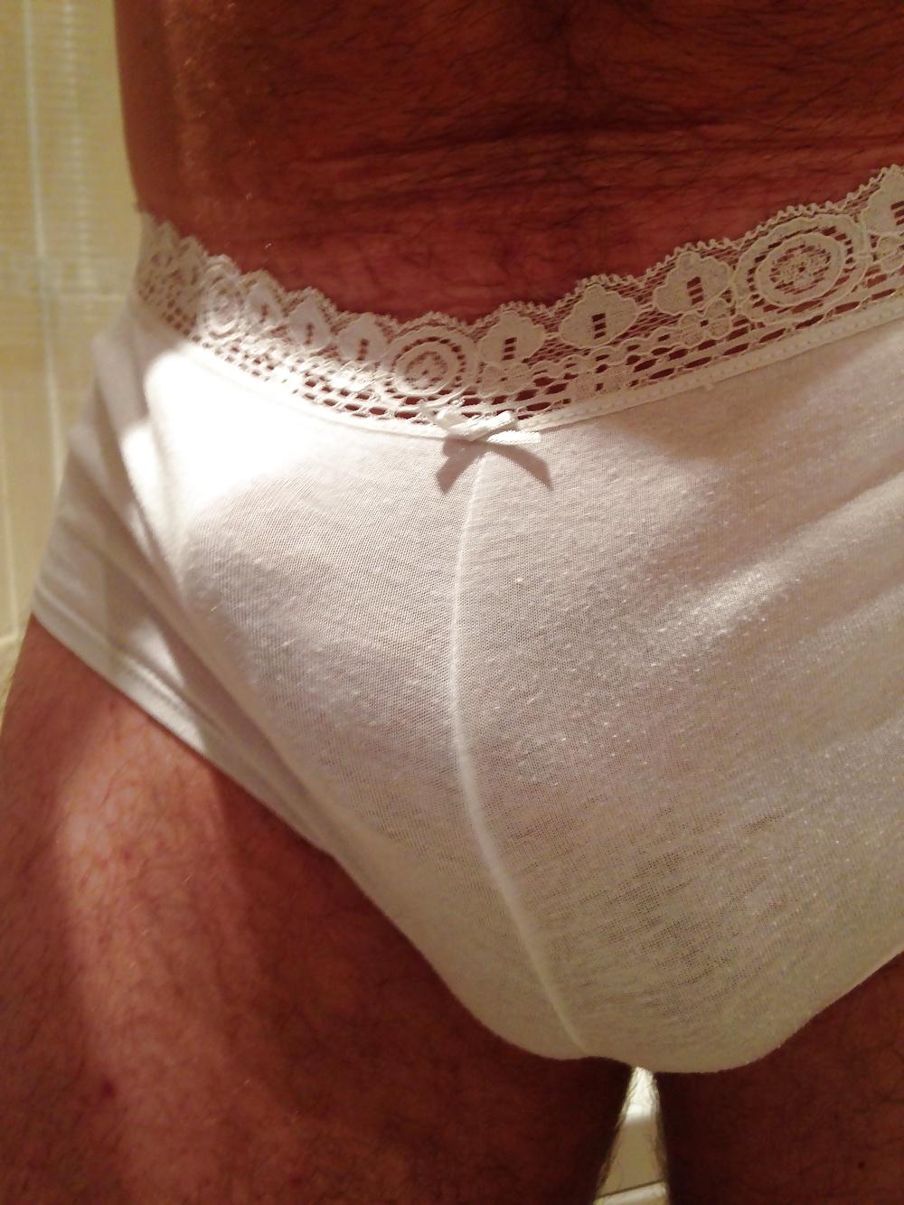 18P White cotton panties