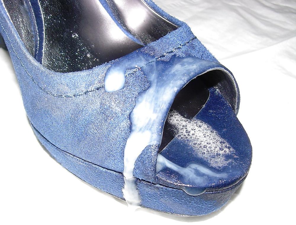 20P Blue Suede High Heel Shoes