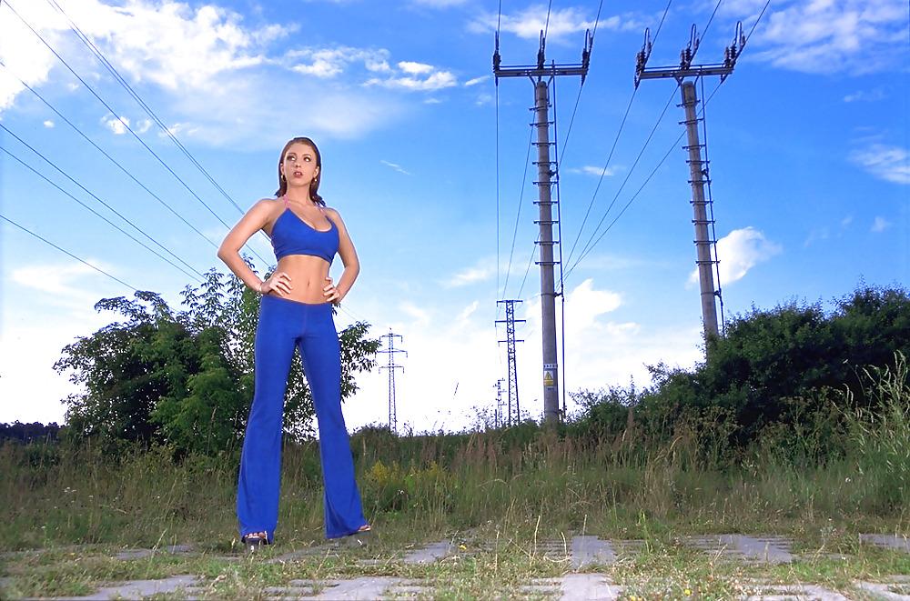 25P Ashley dressed in blue outfit 1