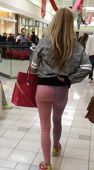 4P This teen at the mall has such a cute little ass
