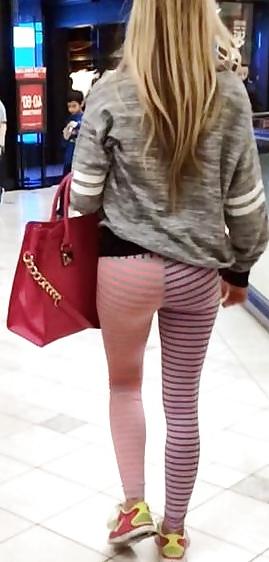4P This teen at the mall has such a cute little ass