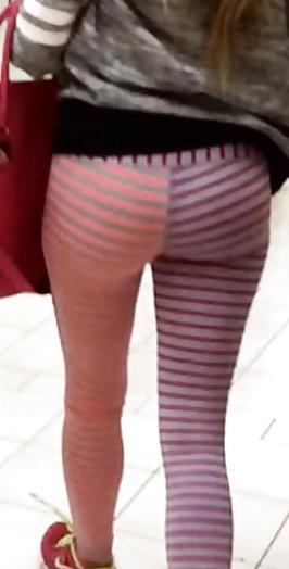 4P This teen at the mall has such a cute little ass