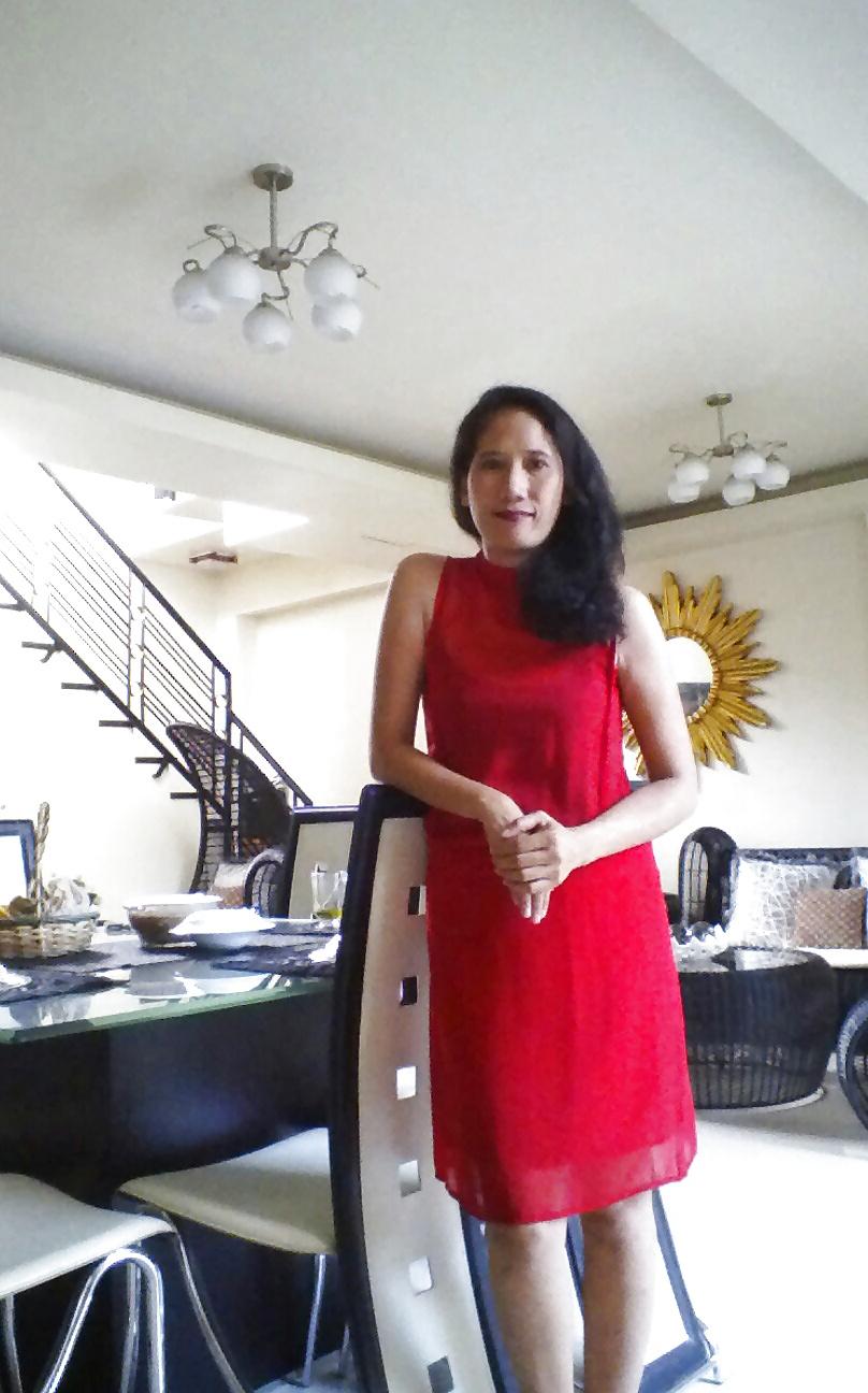 12P Pinay in red dress