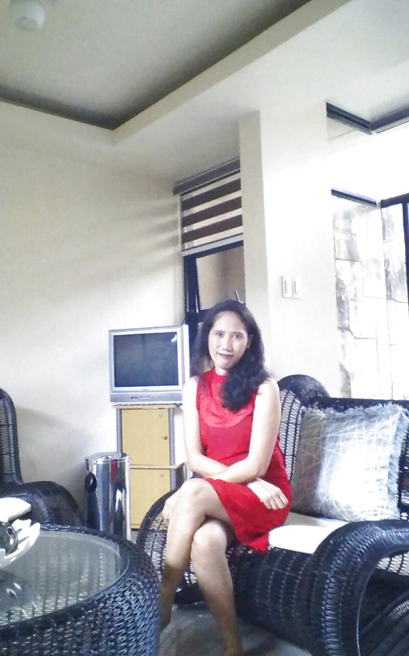12P Pinay in red dress