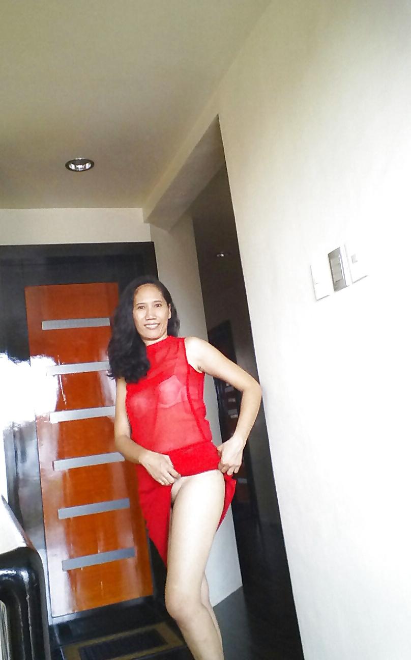 12P Pinay in red dress