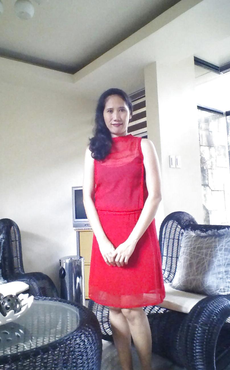 12P Pinay in red dress