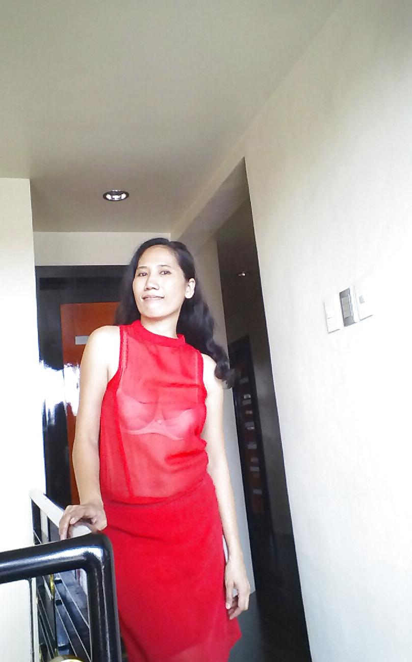 12P Pinay in red dress