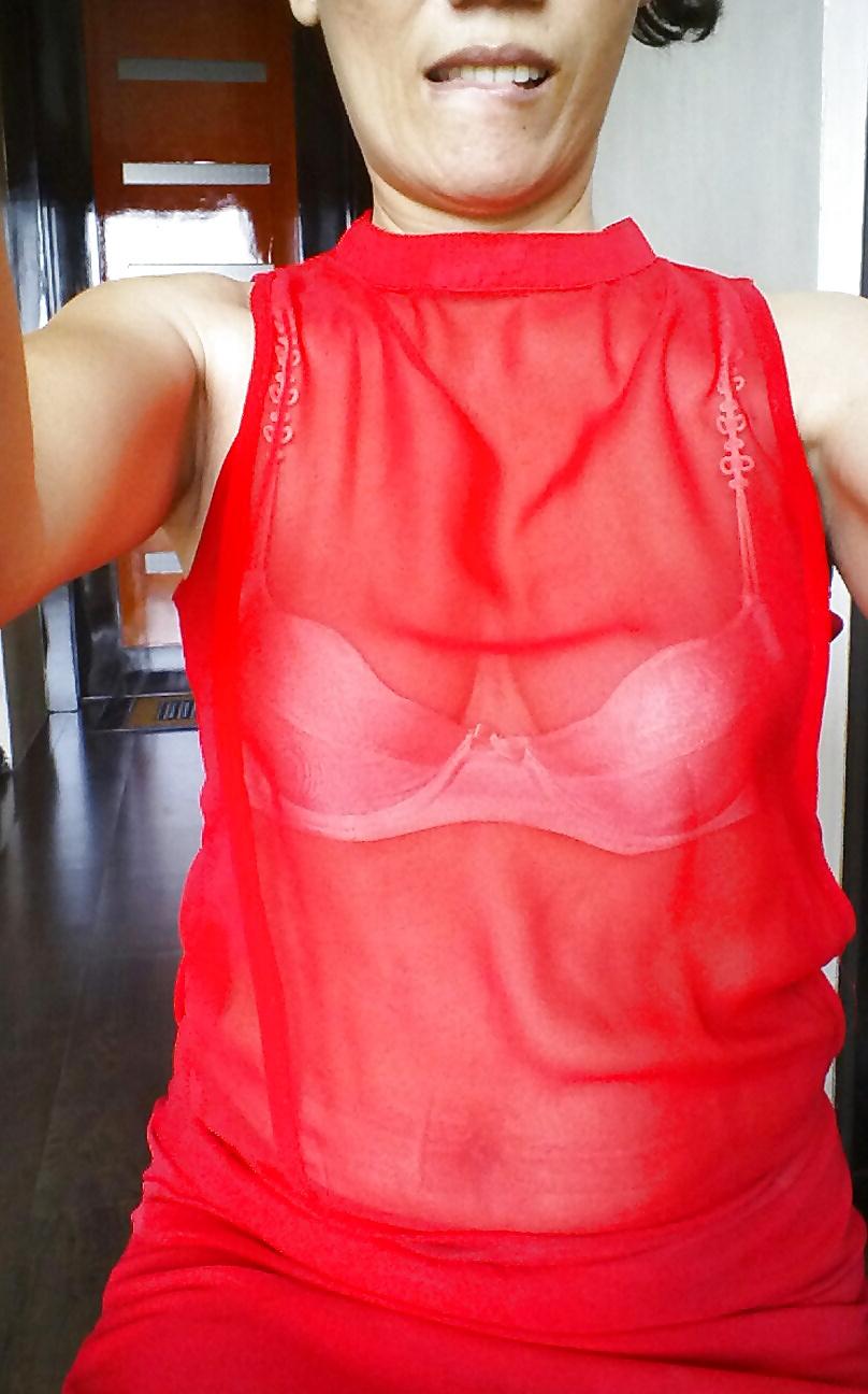 12P Pinay in red dress