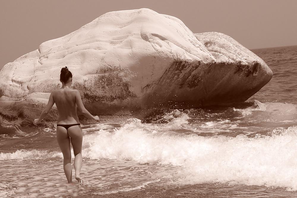17P My wife topless in beach  (please comment dirty) 