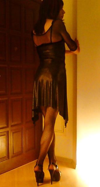 12P Sissy slut carolina silver dress