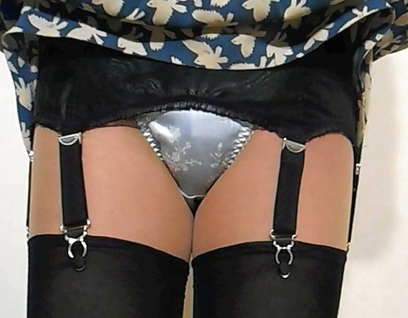 18P Blue Satin Panties