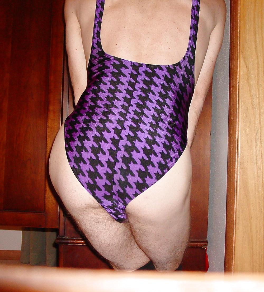 10P Purple & Black Swimsuit