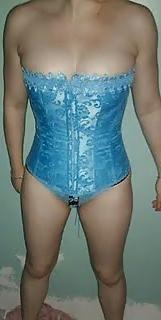 22P MILF  tits in a corset.