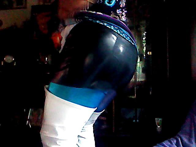 11P Shiny blue cd my white boots