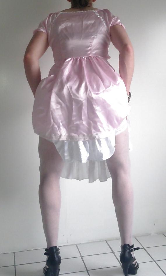 9P Sissy slut in pink dress