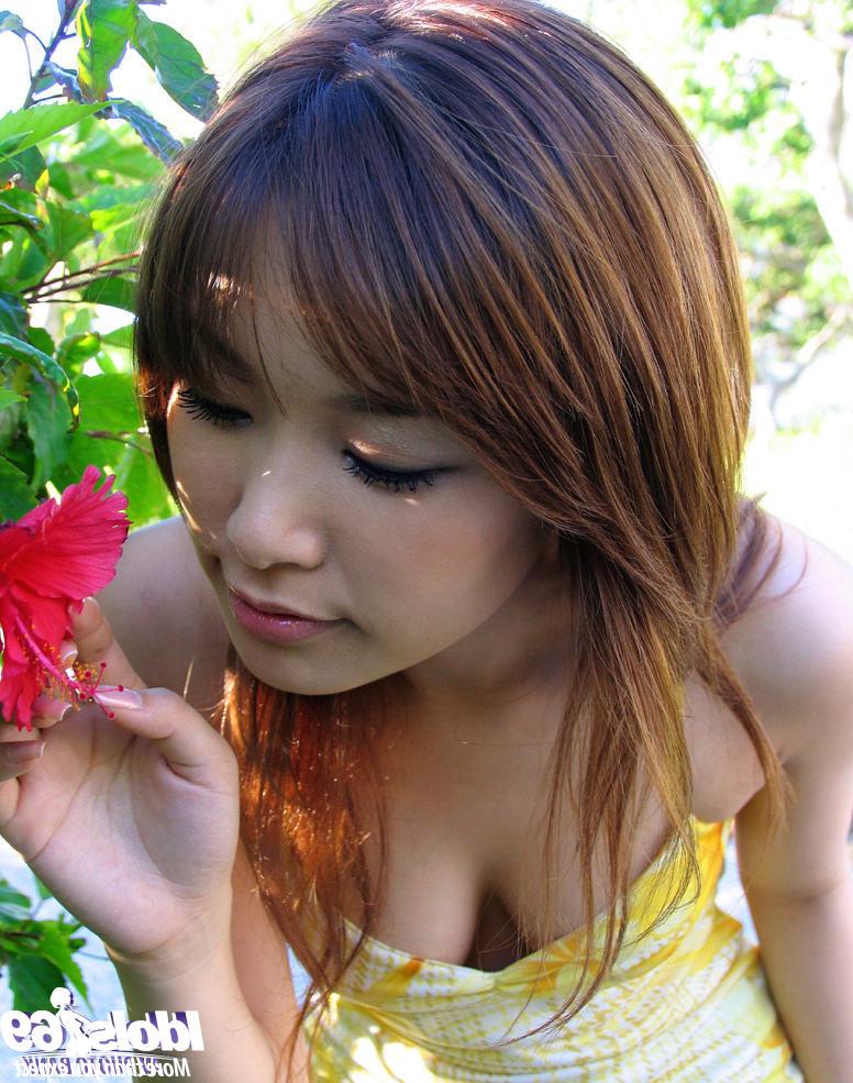 16P Lovely asian chick Yua Aida slipping off her dress and panties