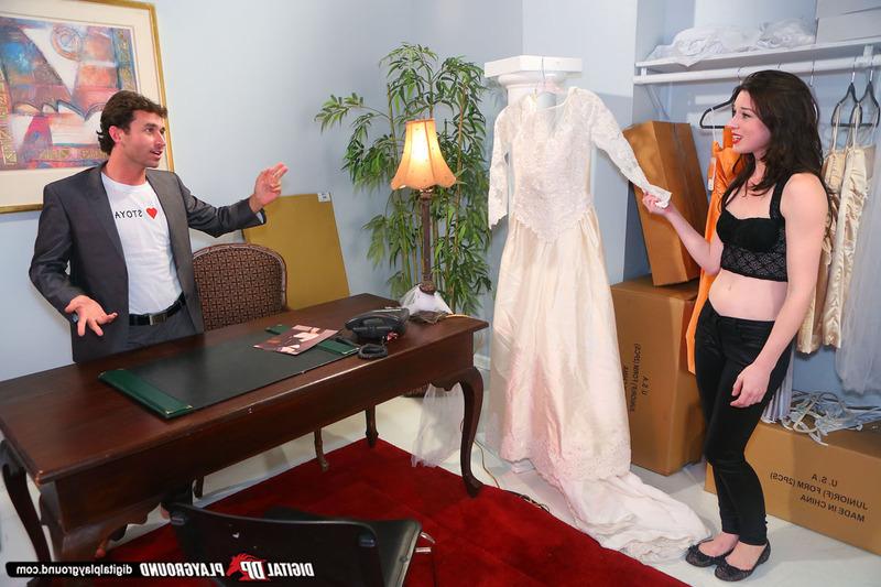 16P Promiscuous hottie gets fucked tough at her wedding dress fit check