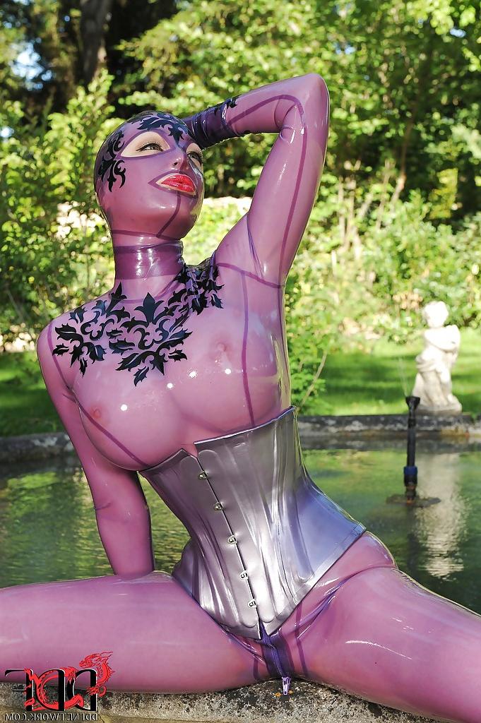 16P Latex costume looks hot on big titted BDSM addicted babe Latex Lucy