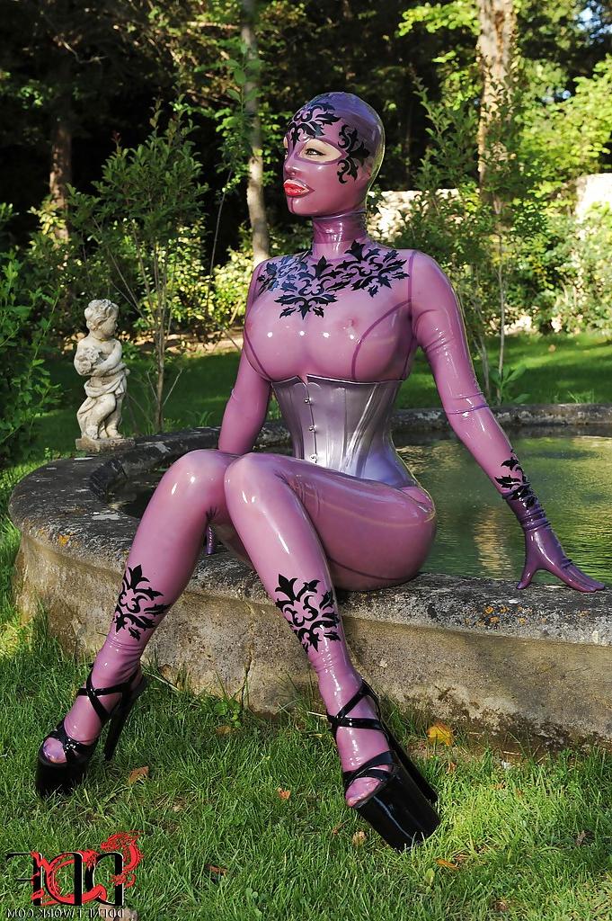 16P Latex costume looks hot on big titted BDSM addicted babe Latex Lucy
