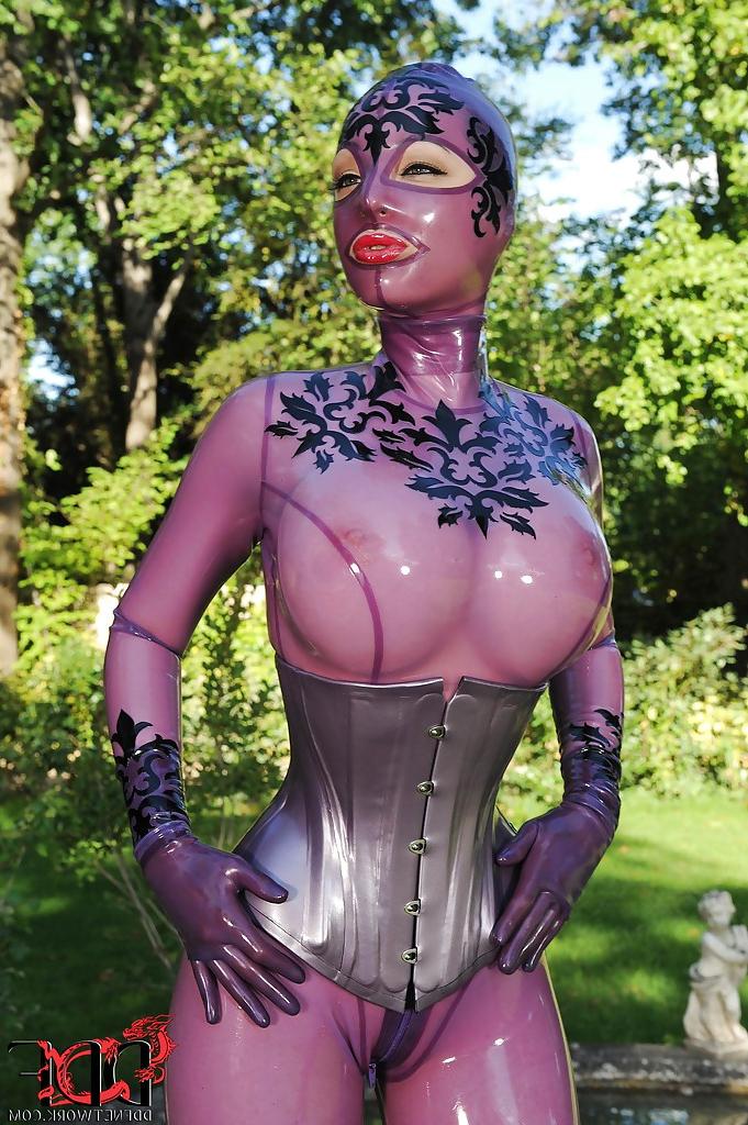 16P Latex costume looks hot on big titted BDSM addicted babe Latex Lucy