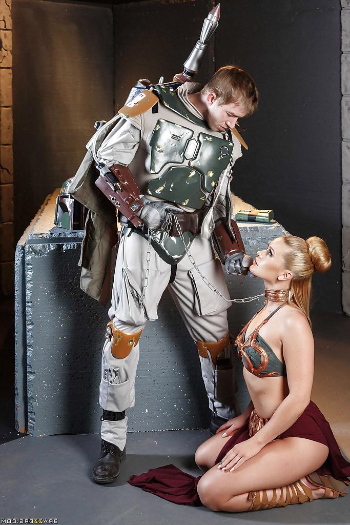 14P Cosplay enthusiast Abby Cross giving large cock a blowjob and handjob
