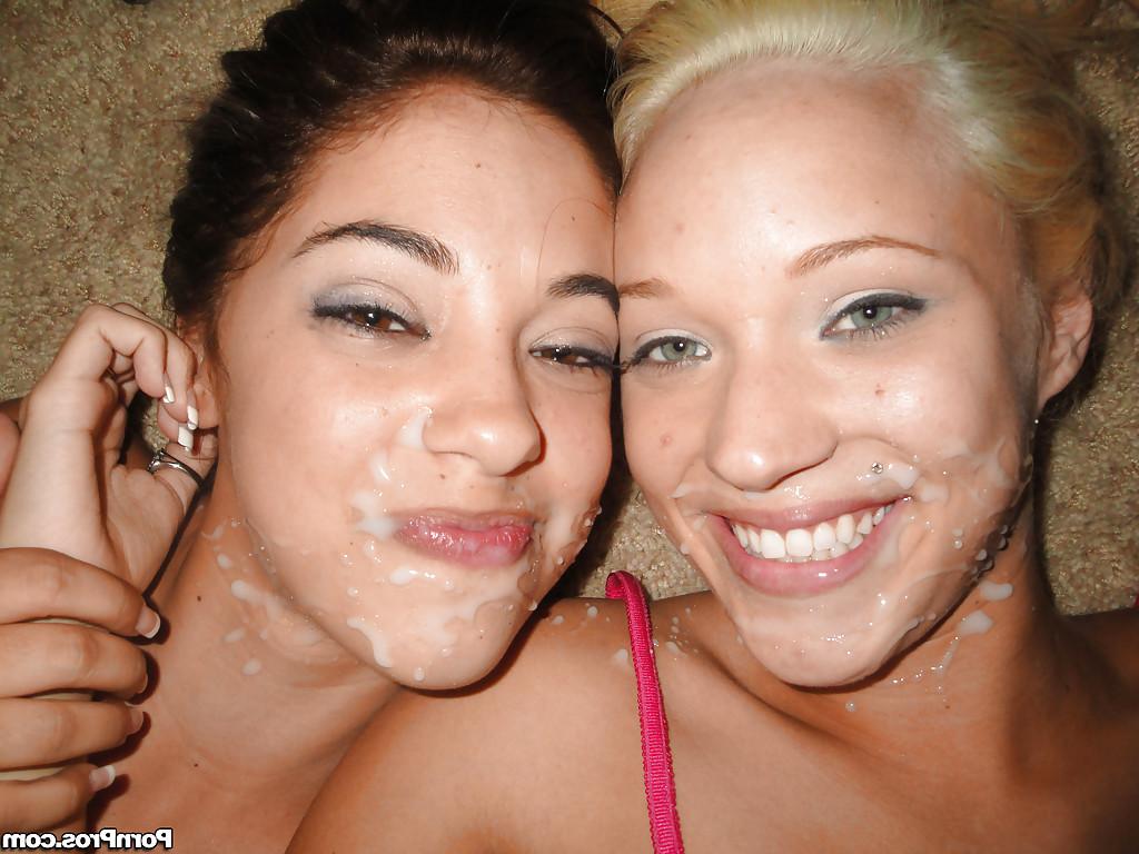 16P Teen best friends Teagan & Gigi sharing cock during threesome sex on bed