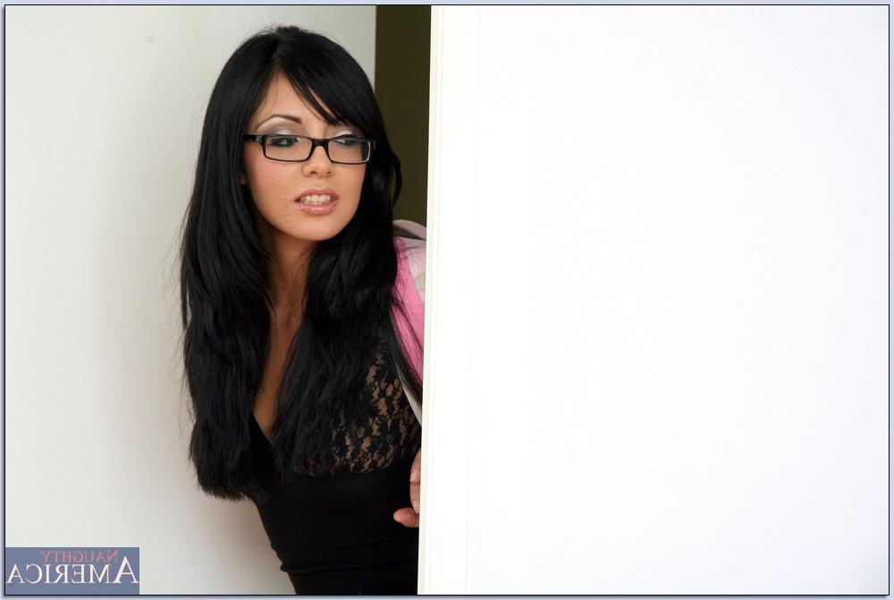 16P Hot cutie in glasses Lorena Sanchez gets her little pussy shafted