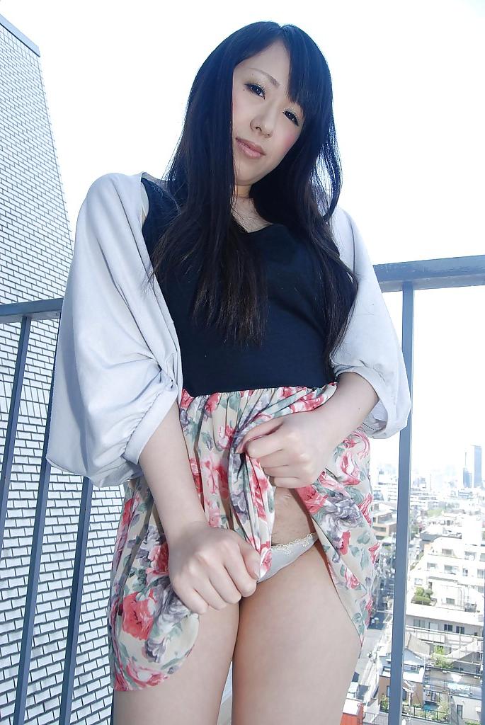 16P Naughty asian teen flashes her panties and gets her hairy pussy vibed