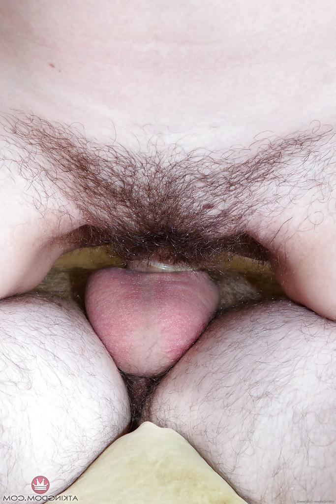 16P Busty brunette first timer Viki taking condom covered cock in beaver