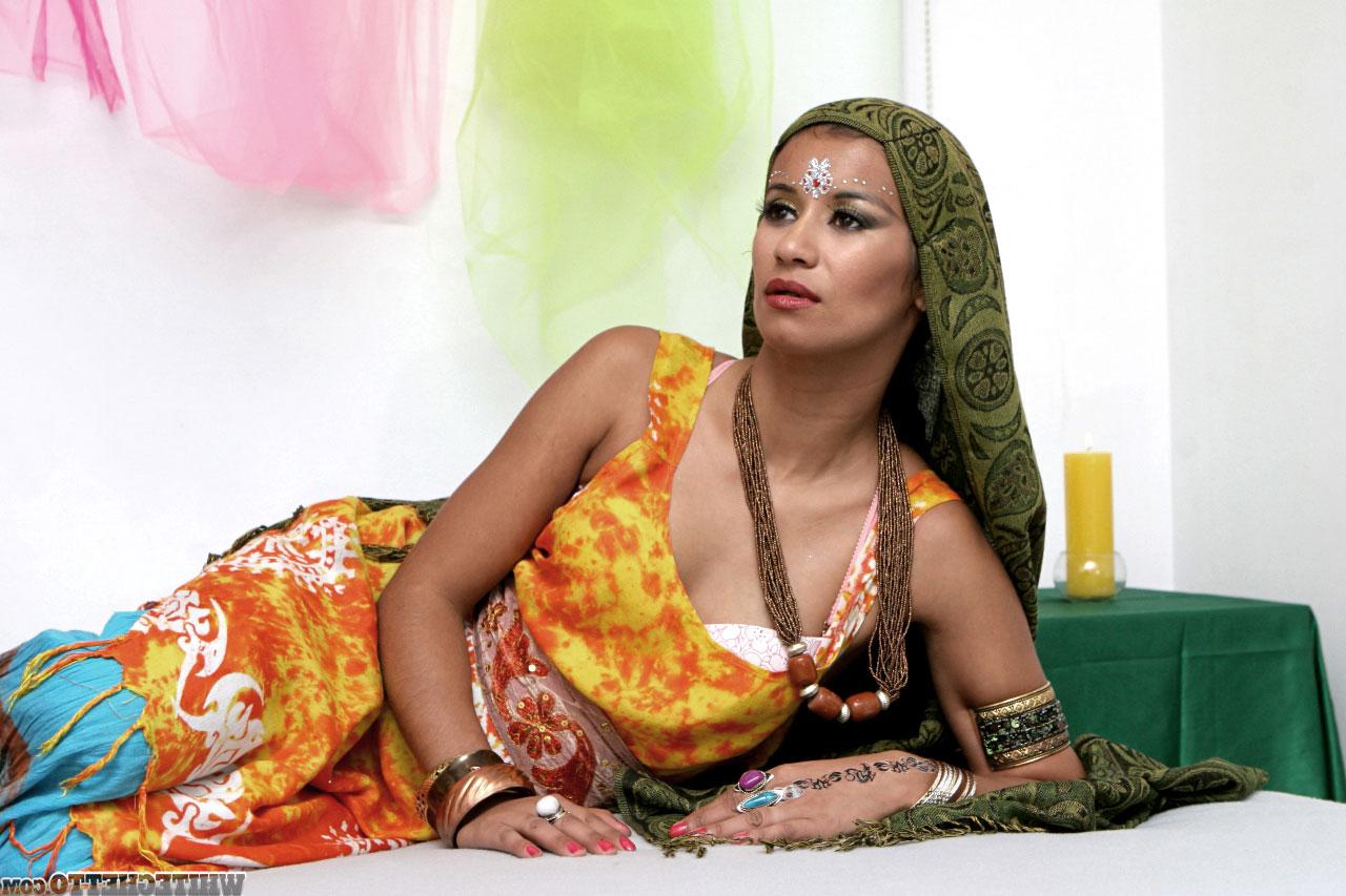 15P Non nude model Ana Touched posing erotically in long dress