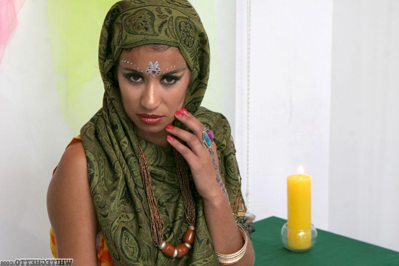 15P Non nude model Ana Touched posing erotically in long dress
