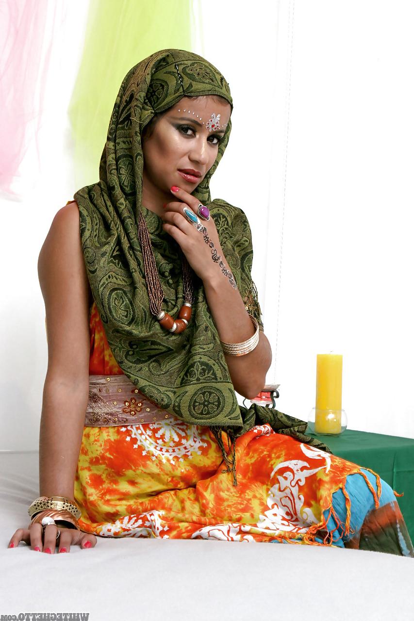 15P Non nude model Ana Touched posing erotically in long dress