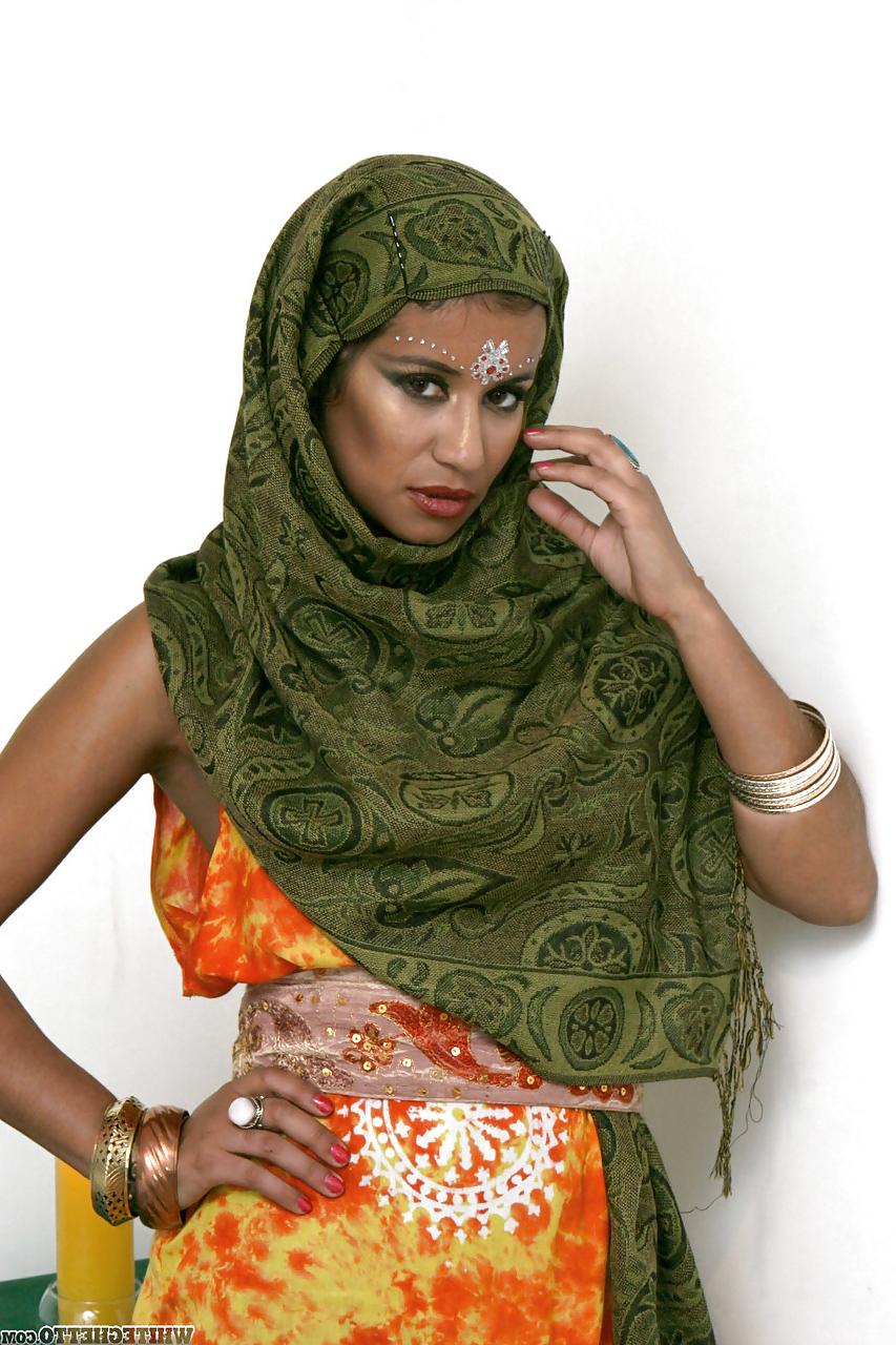 15P Non nude model Ana Touched posing erotically in long dress