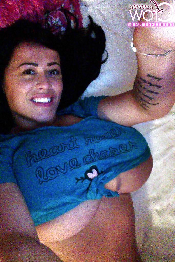 16P Leanne Crow takes part in a non nude posing scene in her panties