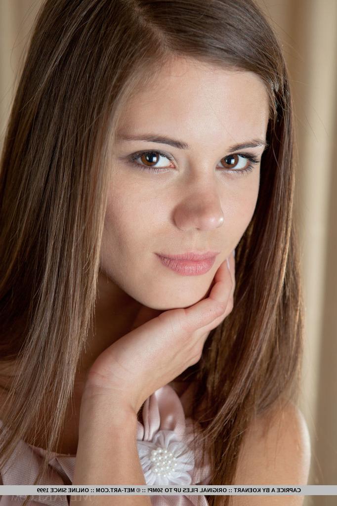 18P Pretty face teen in short dress reveals pink pussy in no panty upskirt