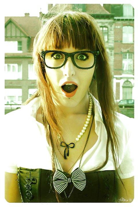 7P Very sexy french  teens redhead and glasses
