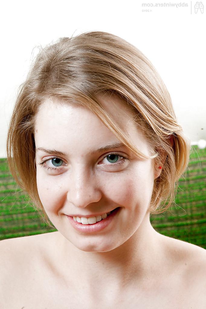 16P Blonde teen Kara D posing innocently in knee high socks and white panties