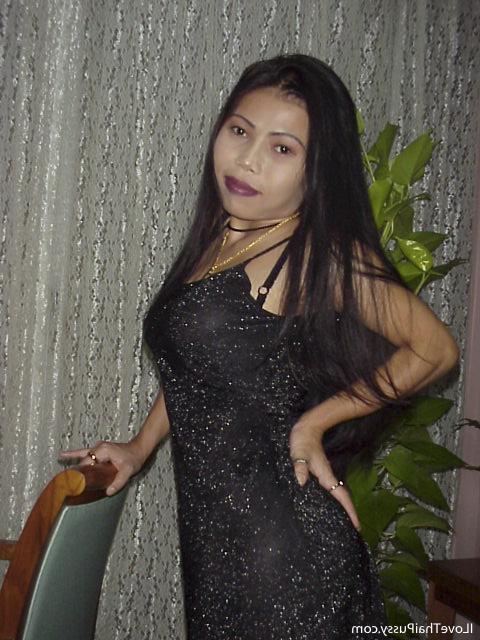 16P Filthy asian babe in leather dress stripping and playing with a huge toy