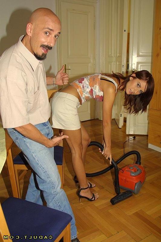 16P Skinny european cutie gets her trimmed pussy drilled and tastes some cum