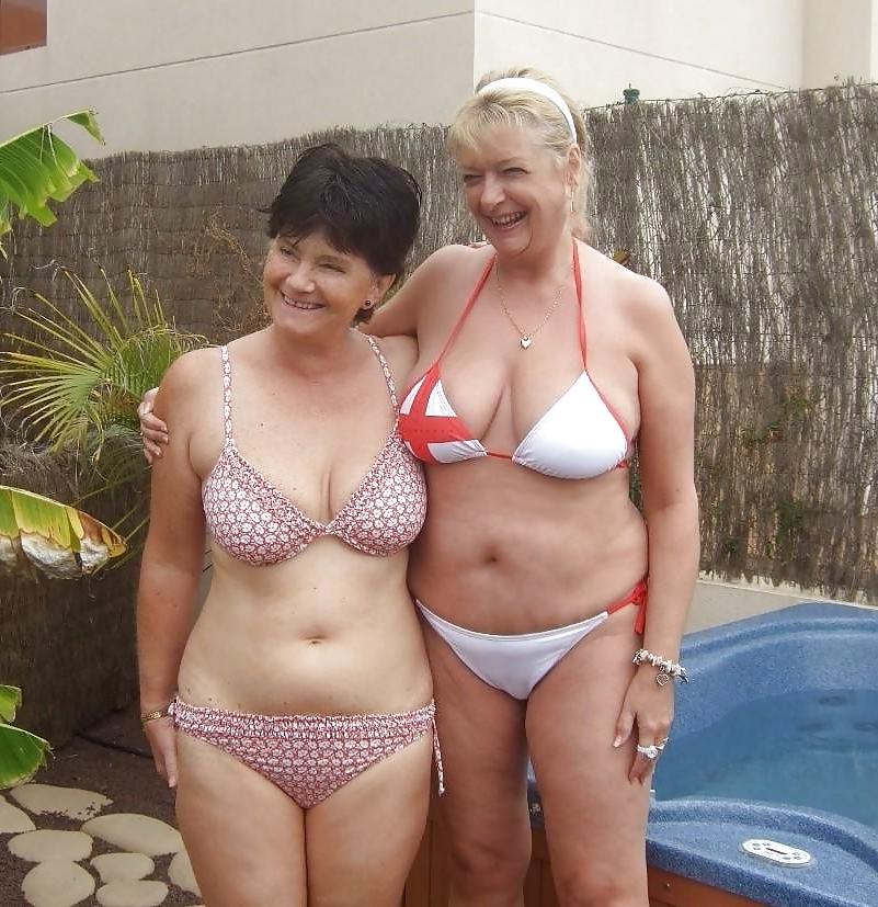 20P Older women in swimsuit.