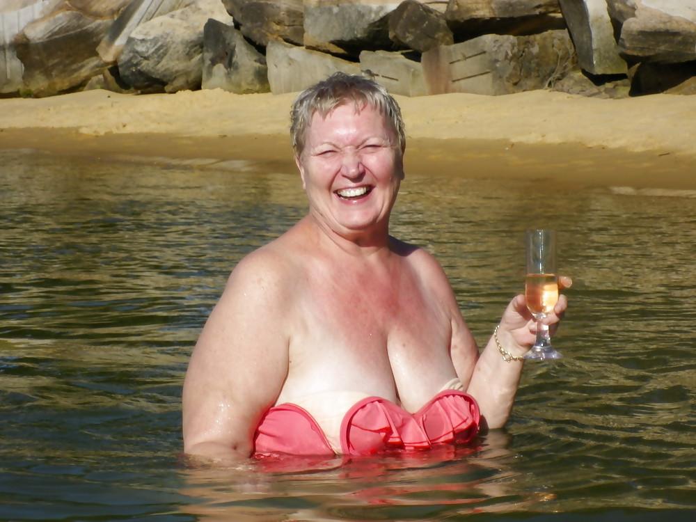 20P Older women in swimsuit.