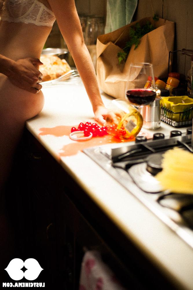 14P Small titted Amarna Miller in heels fucking hardcore with BBC in the kitchen