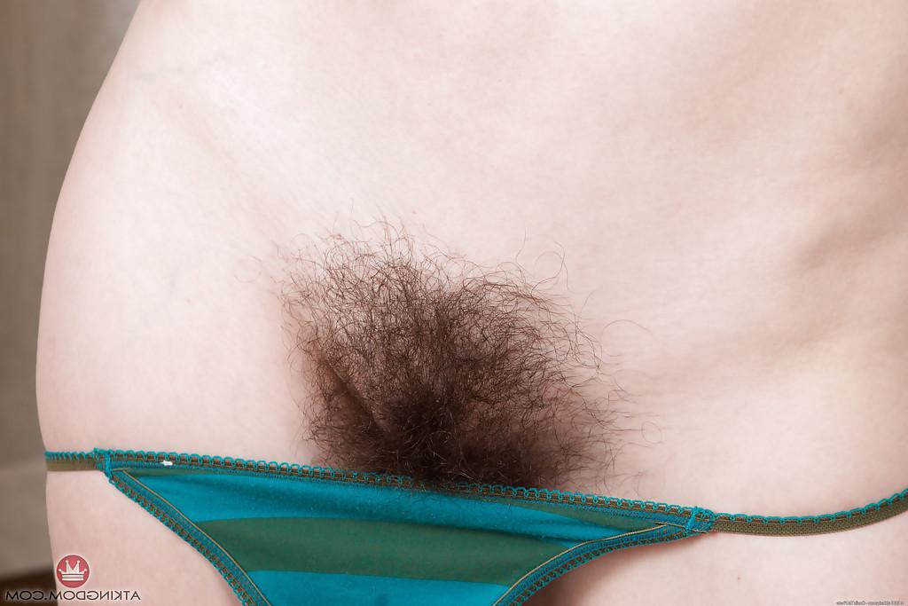16P Redheaded MILF Annabelle Lee sliding panties aside to spread hairy cunt