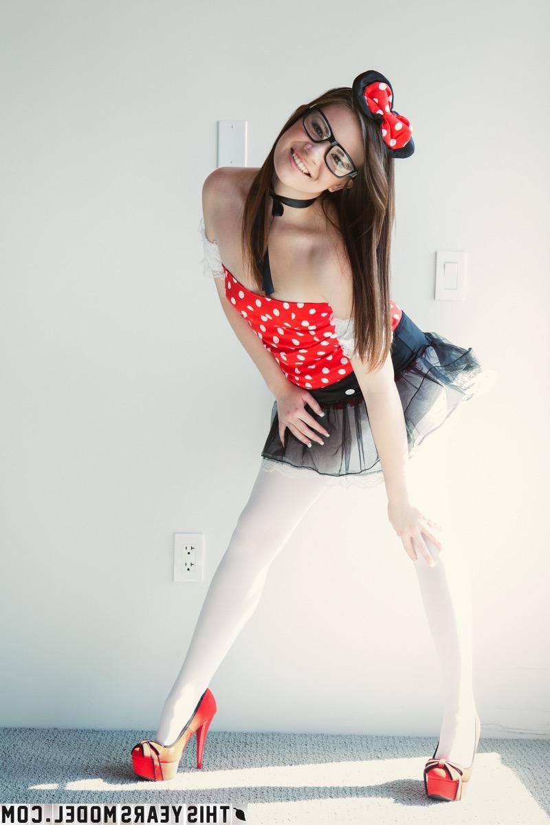 15P Hot teen model Alison Rey dresses up as Minnie Mouse