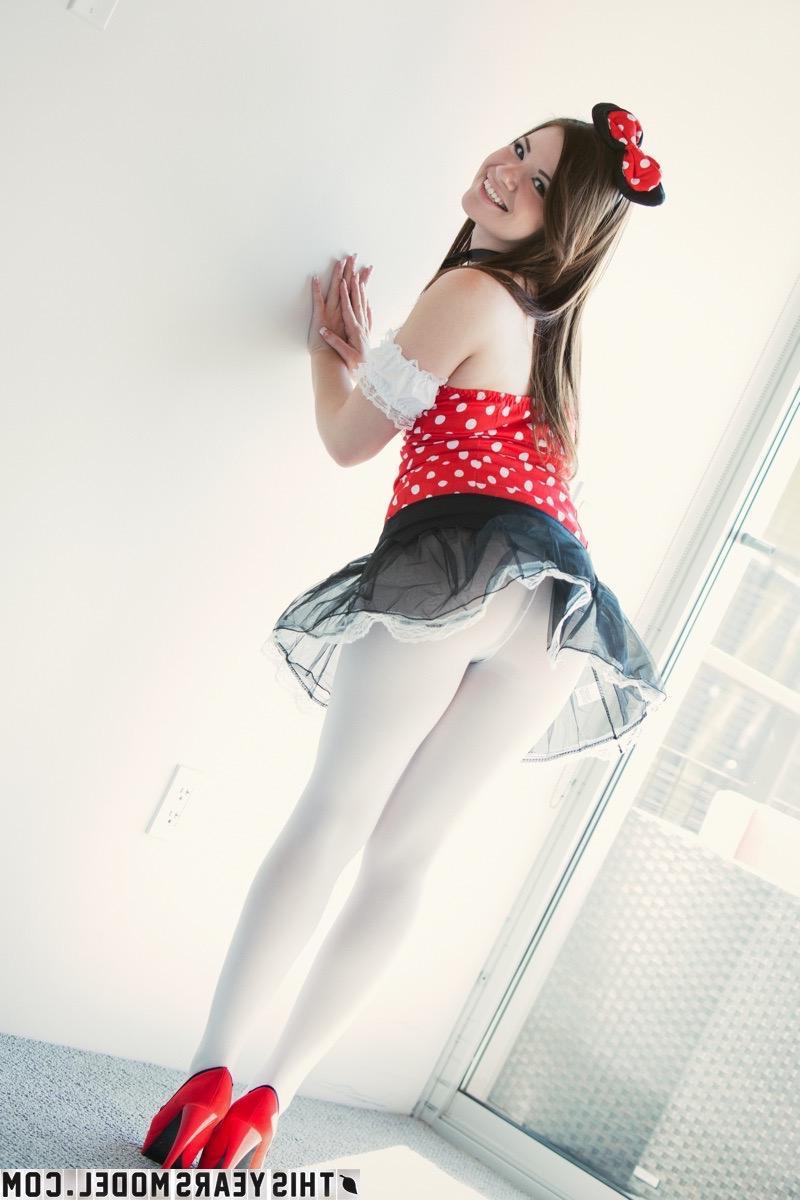 15P Hot teen model Alison Rey dresses up as Minnie Mouse