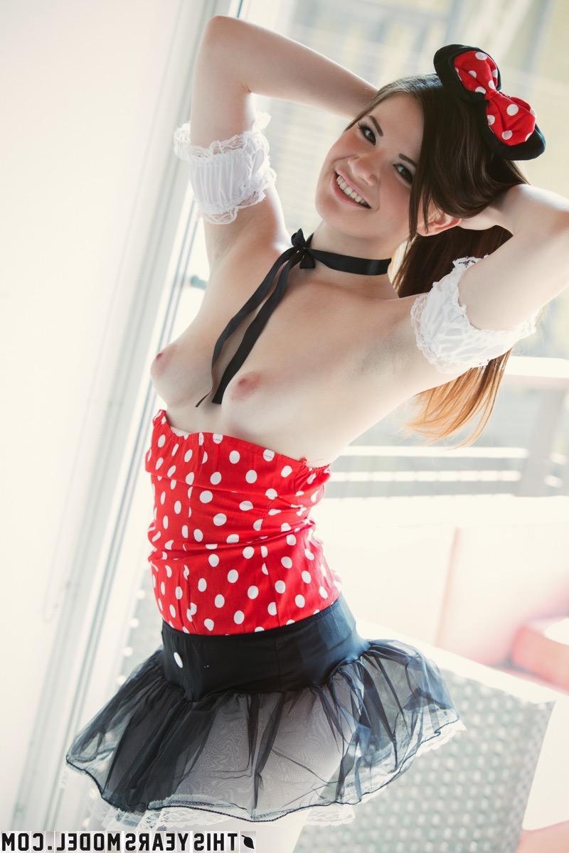 15P Hot teen model Alison Rey dresses up as Minnie Mouse