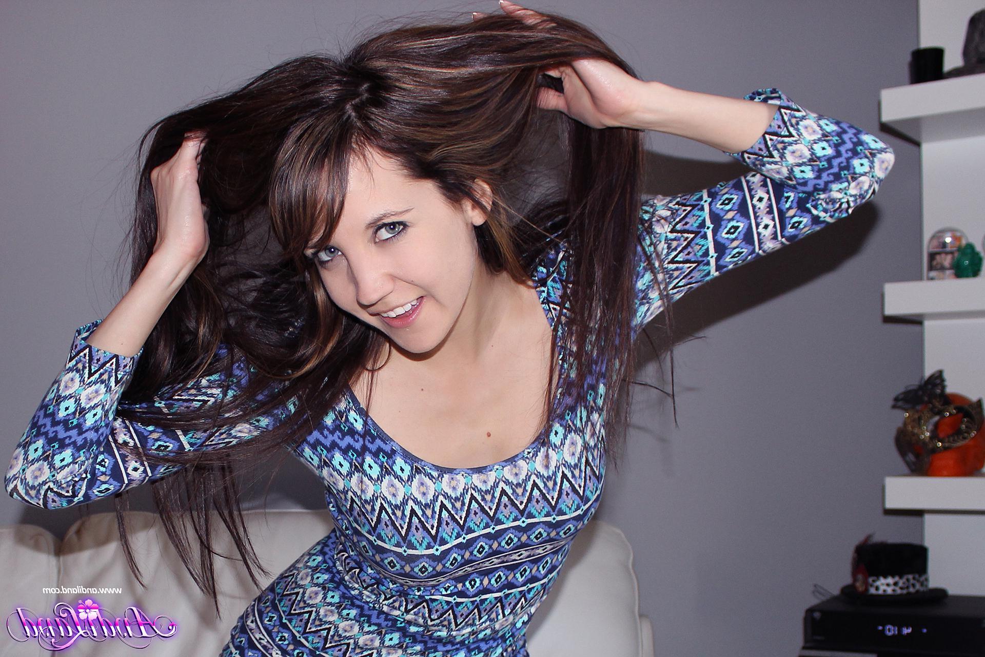 15P Andi Land has some fun showing you what's up her dress on her day off